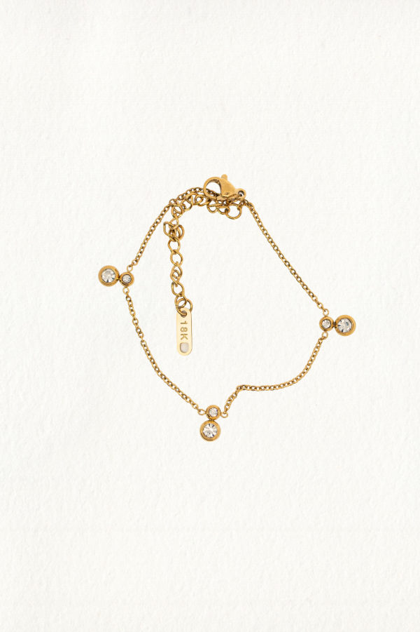 DANGLING DOUBLE STONE BRACELET