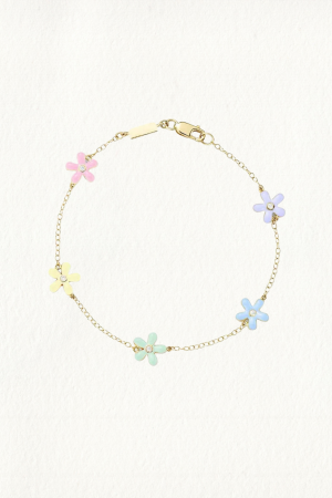 PASTEL DAISY ENAMEL BRACELET - Image 1