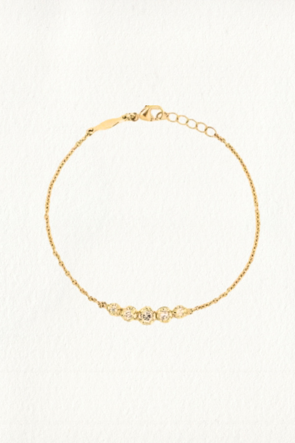 GRADUATED BEZEL CHAIN BRACELET