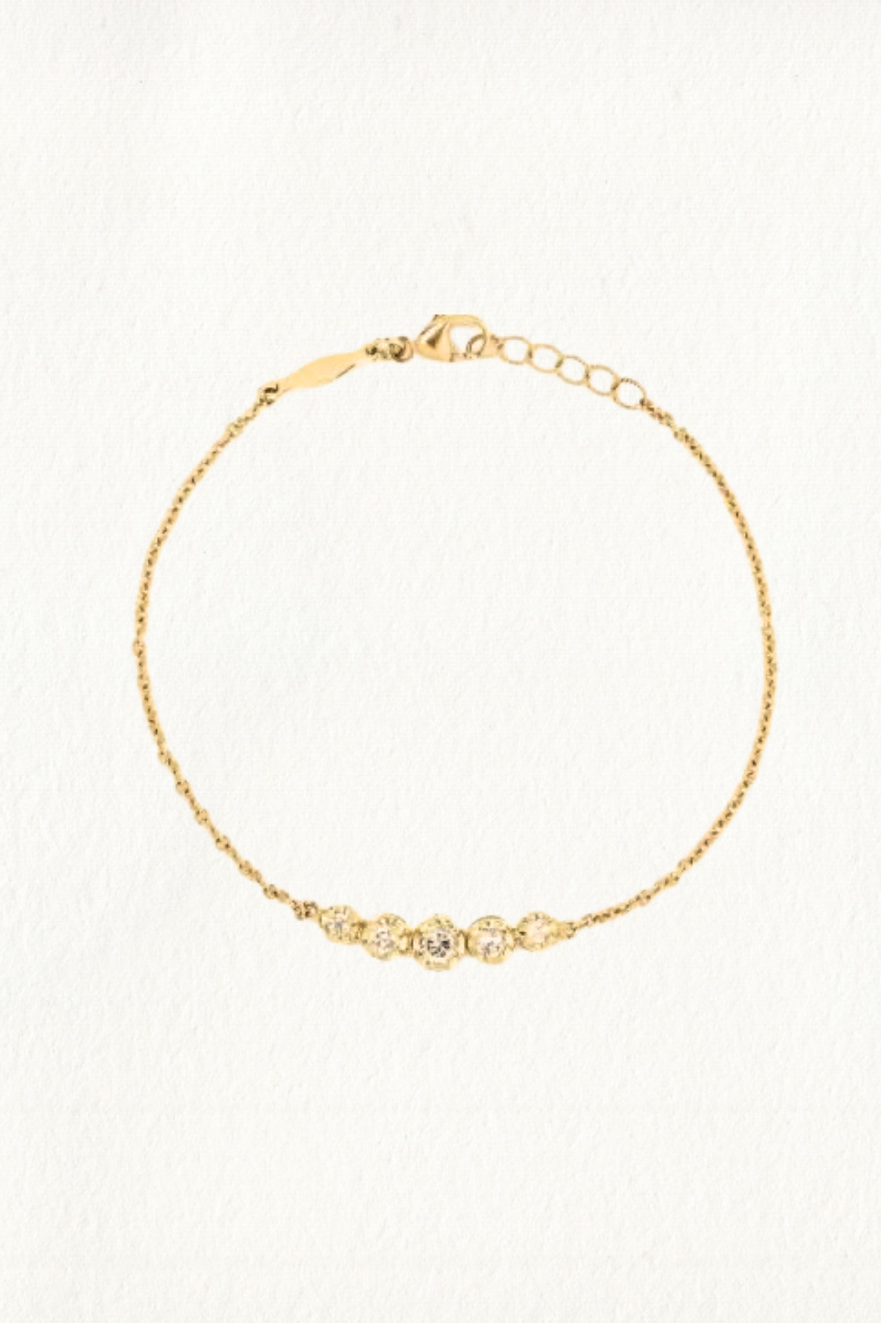 GRADUATED BEZEL CHAIN BRACELET - Image 1