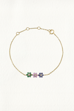 THREE DAISIES GEM BRACELET - Image 1