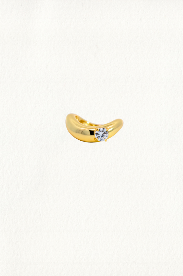 WAVE DOME STONE RING