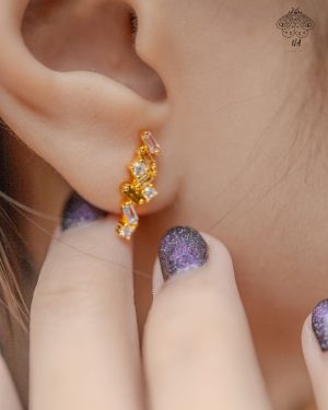 SCATTERED PASTEL BAGUETTE STUD EARRINGS - Image 2