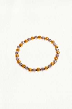 6MM TWO TONE BEAD BRACELET