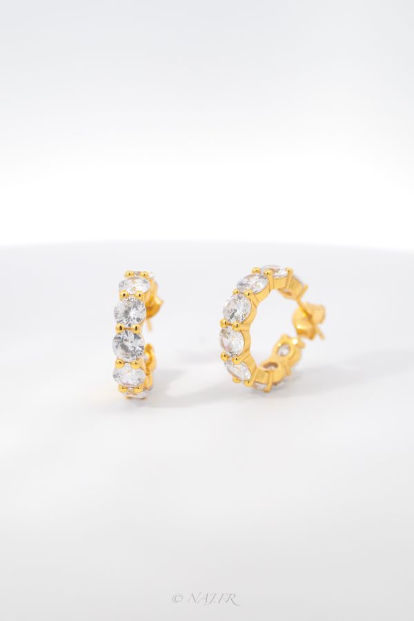 MIDI SPARKLER HOOP EARRINGS
