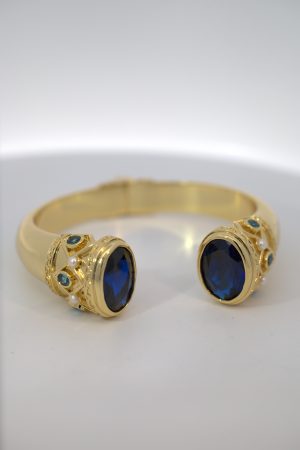 SAPPHIRE BLUE CUFF BRACELET