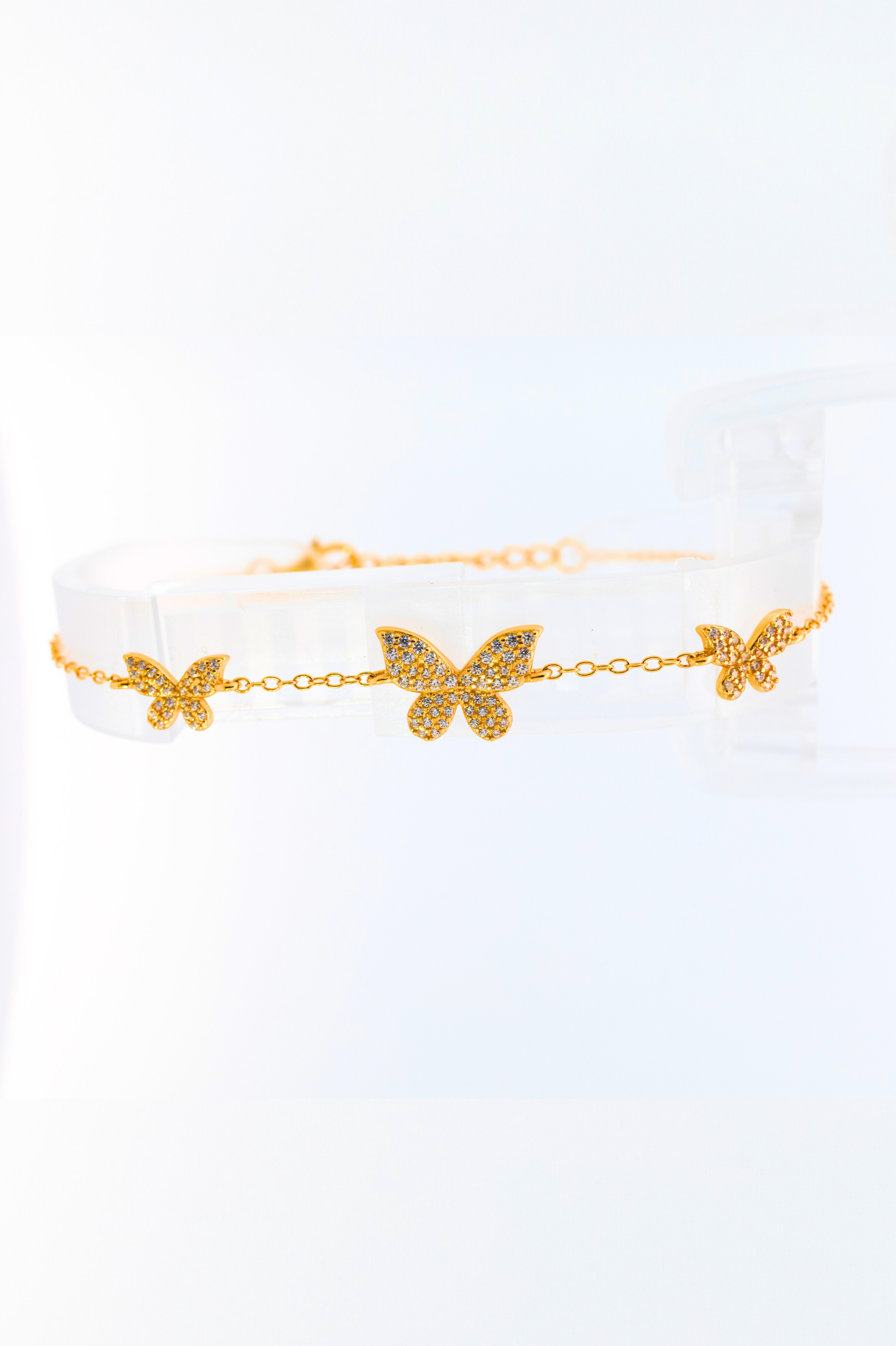 TRIPLE MICROPAVE BUTTERFLIES BRACELET - Image 1