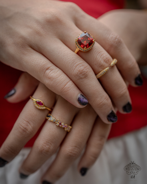 RUBY MARQUISE EYE RING - Image 2