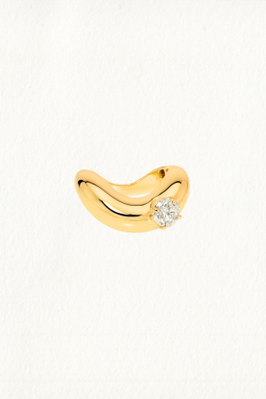 WAVE DOME STONE RING