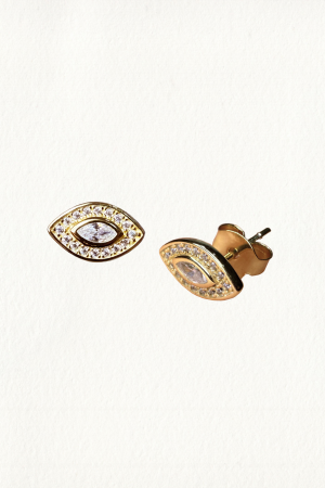 MARQUISE STUD EYE EARRINGS