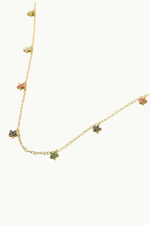 Gold plated 925 sterling silver cubic zirconia necklace