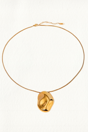 CURVING LIQUID GOLDEN CHAIN NECKLACE