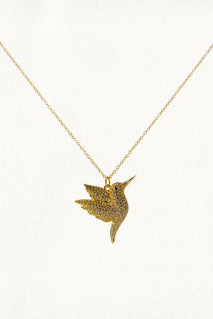 PAVE HUMMINGBIRD NECKLACE