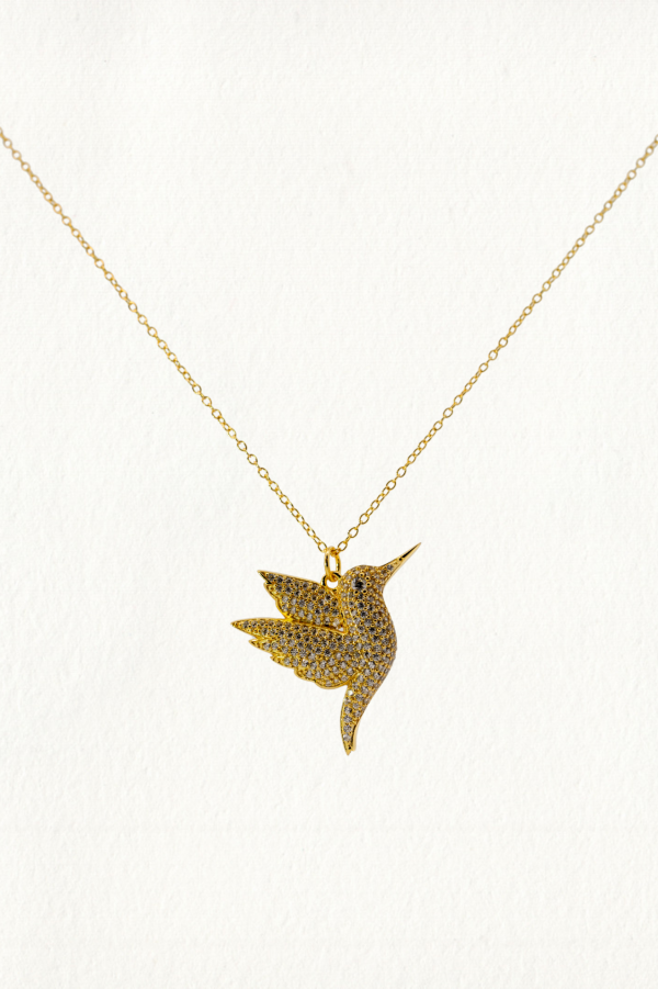 PAVE HUMMINGBIRD NECKLACE