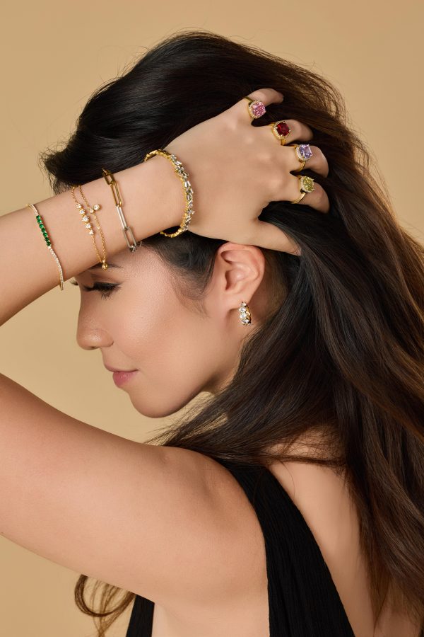 GRADUATED BEZEL CHAIN BRACELET