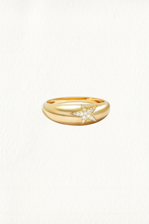 DOME PAVE STAR RING