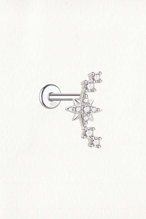 STAR GARLAND THREADED STUD EARRING
