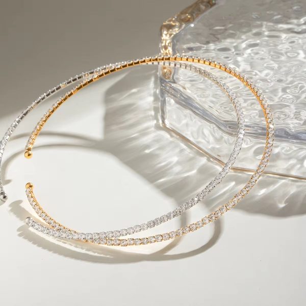 SPARKLING TENNIS CHOKER NECKLACE