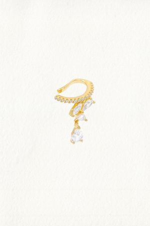PEAR MARQUISE TEARDROP PAVE EAR CUFF - Image 2