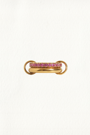 LINKED PAVE RUBY BAND RING - Image 2