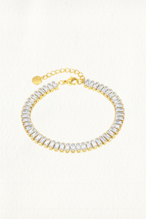 6MM GOLD BAGUETTE TENNIS BRACELET