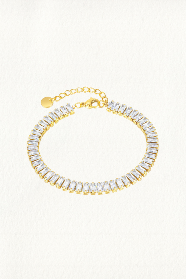 6MM GOLD BAGUETTE TENNIS BRACELET